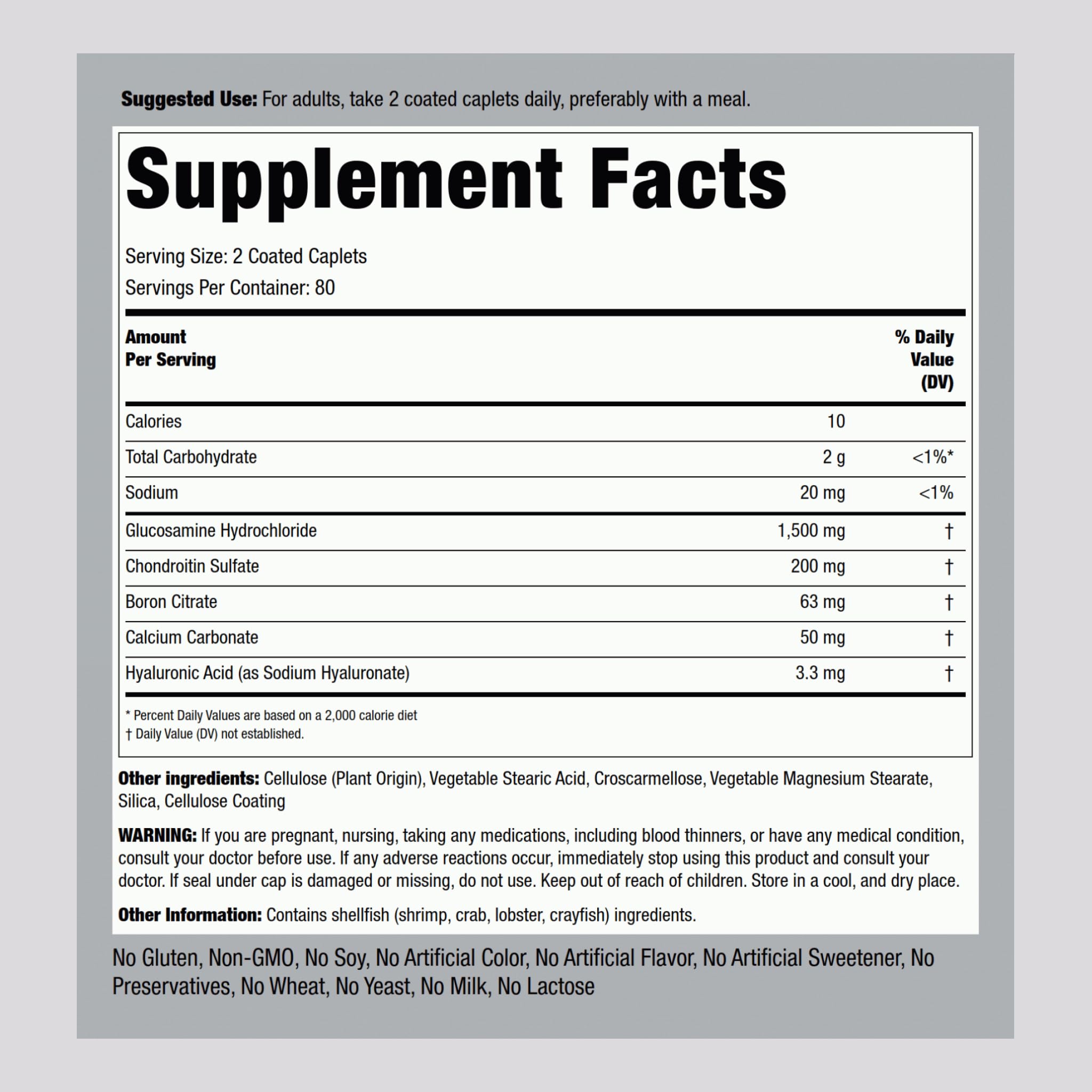 Piping Rock Hyaluronic Acid capsules image emphasizes improved joint lubrication and mobility.