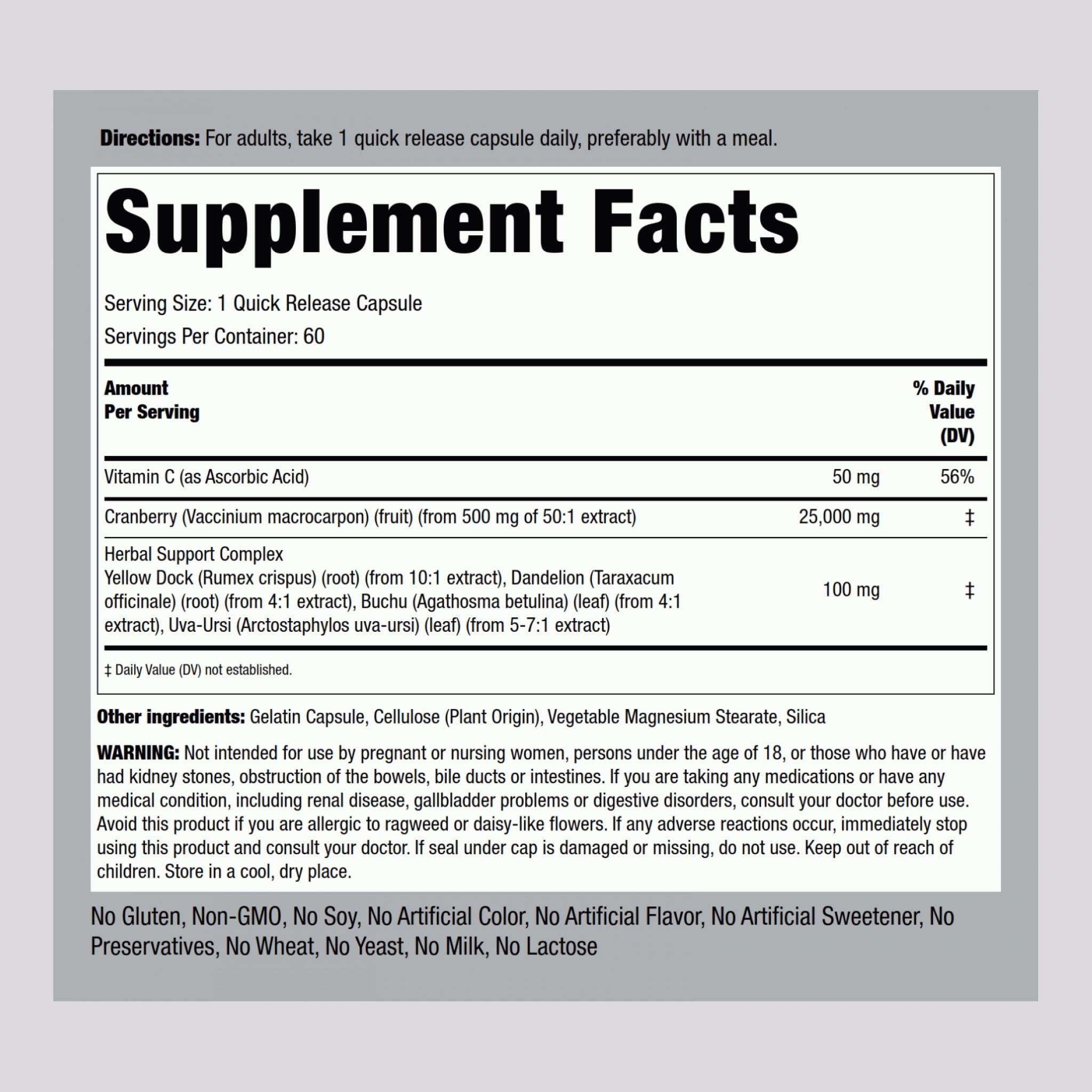 Piping Rock Kidney Support capsules ready for daily use
