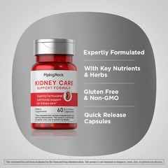 Piping Rock Kidney Support label with ingredients and per-pack info