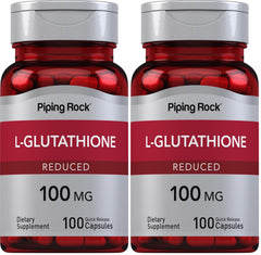 Piping Rock L-Glutathione bottle front view, compact daily wellness option