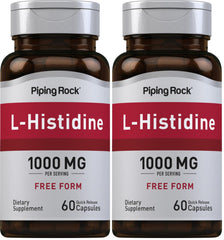 Piping Rock L-Histidine 1000 mg bottle front view for daily wellness support