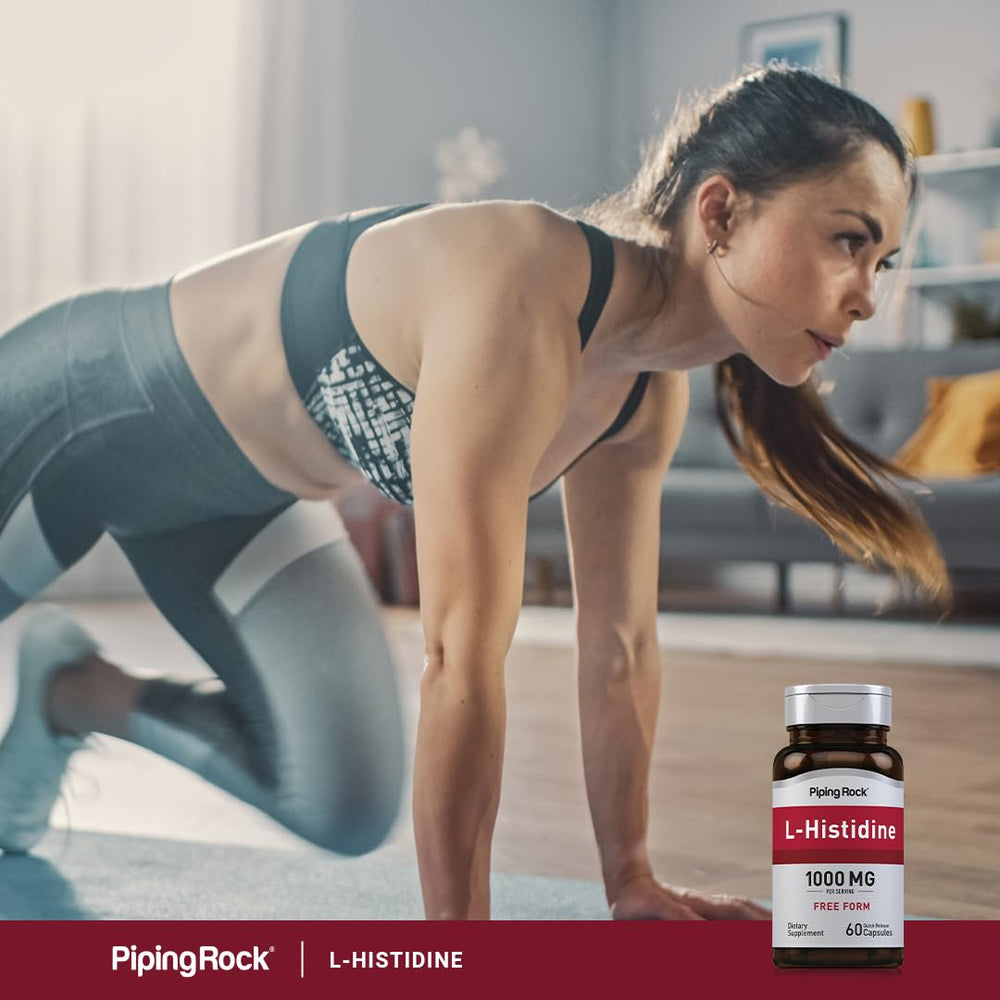 Piping Rock L-Histidine 1000 mg quick-release capsules support simple daily intake