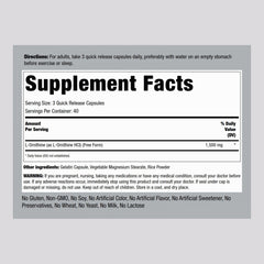 Piping Rock L-Ornithine capsules shown for quick-release convenience.