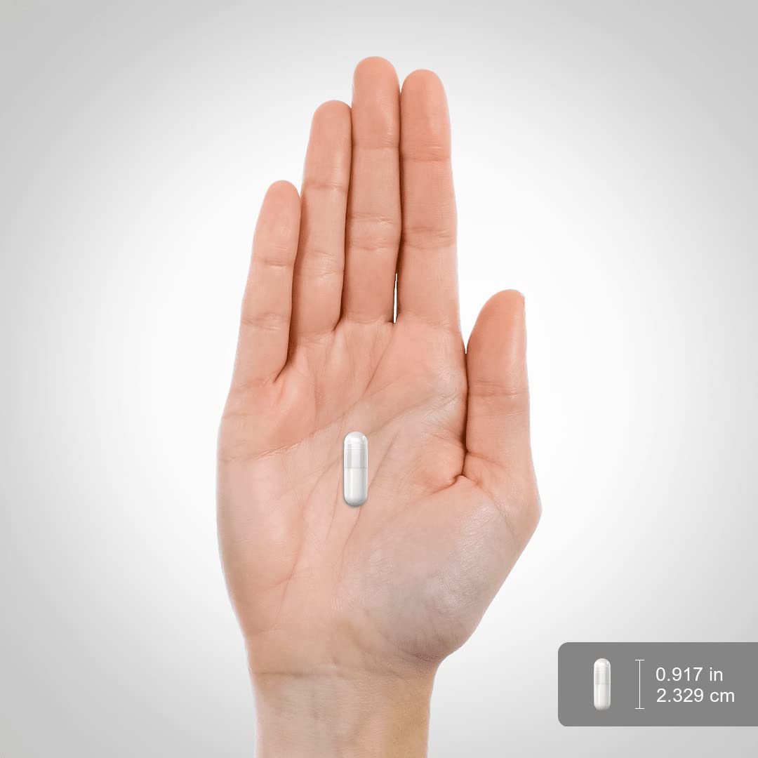 Capsules beside a glass suggest easy daily use.