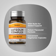Piping Rock Luteolin vegetarian capsules designed for easy daily intake
