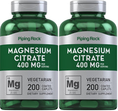 Piping Rock Magnesium Citrate bottle on shelf for daily mineral support.