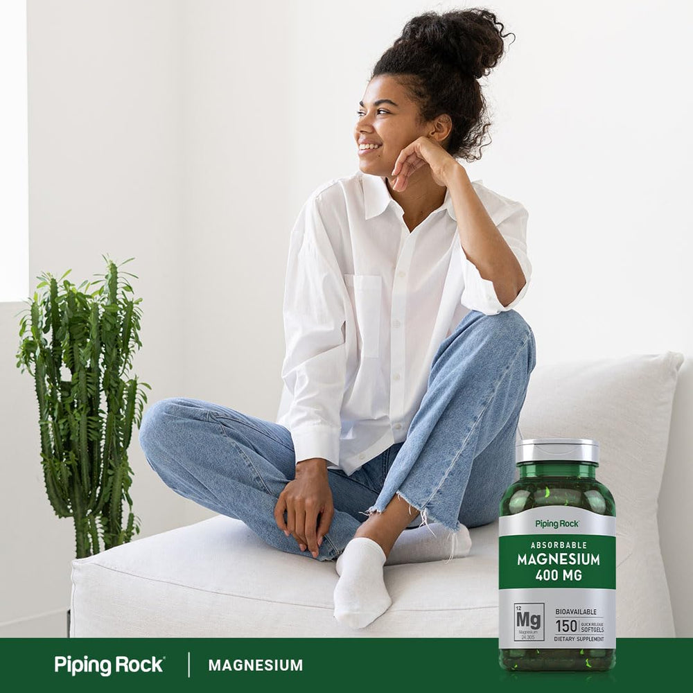 Piping Rock Magnesium Softgels gluten-free badge — suitable for gluten-sensitive diets