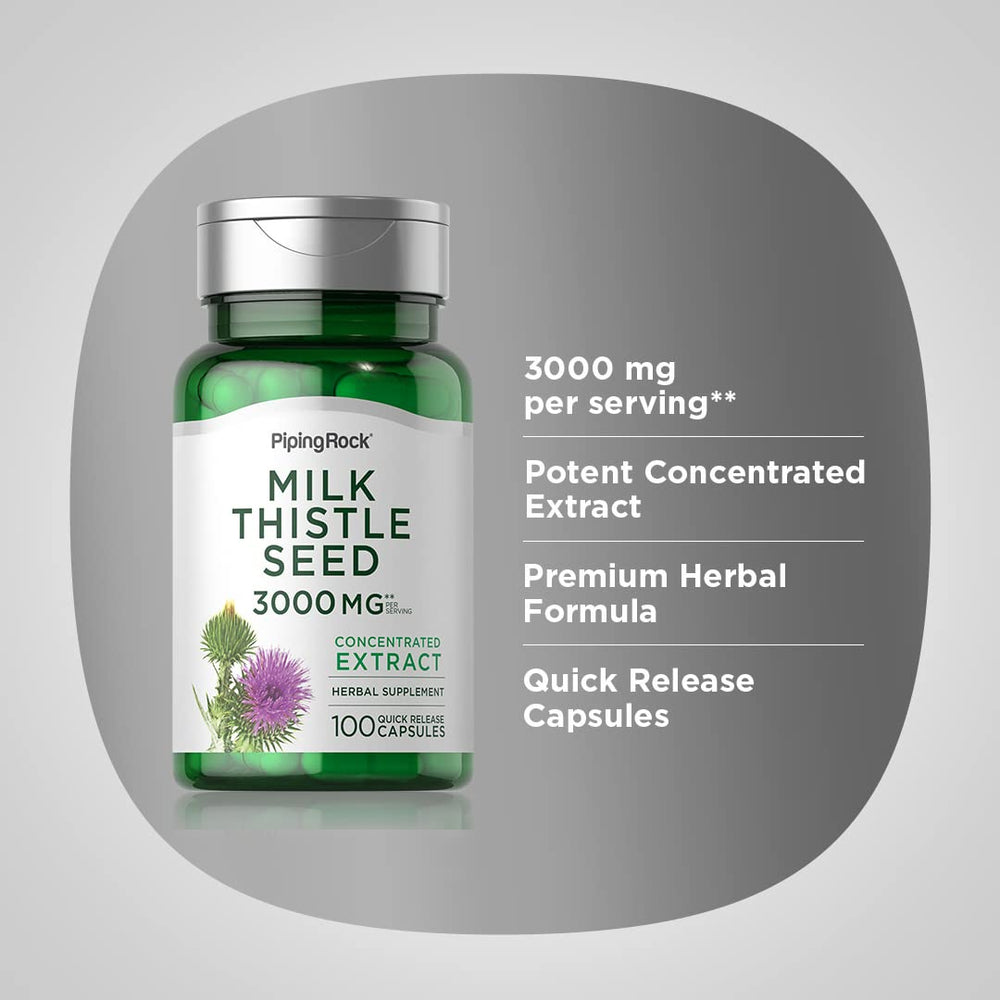 Piping Rock Milk Thistle two-bottle pack for value and convenience.