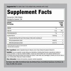 Close-up of Piping Rock mini softgels showing easy-to-swallow size