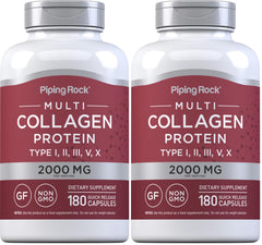 Piping Rock Multi Collagen bottle front image for daily holistic support.