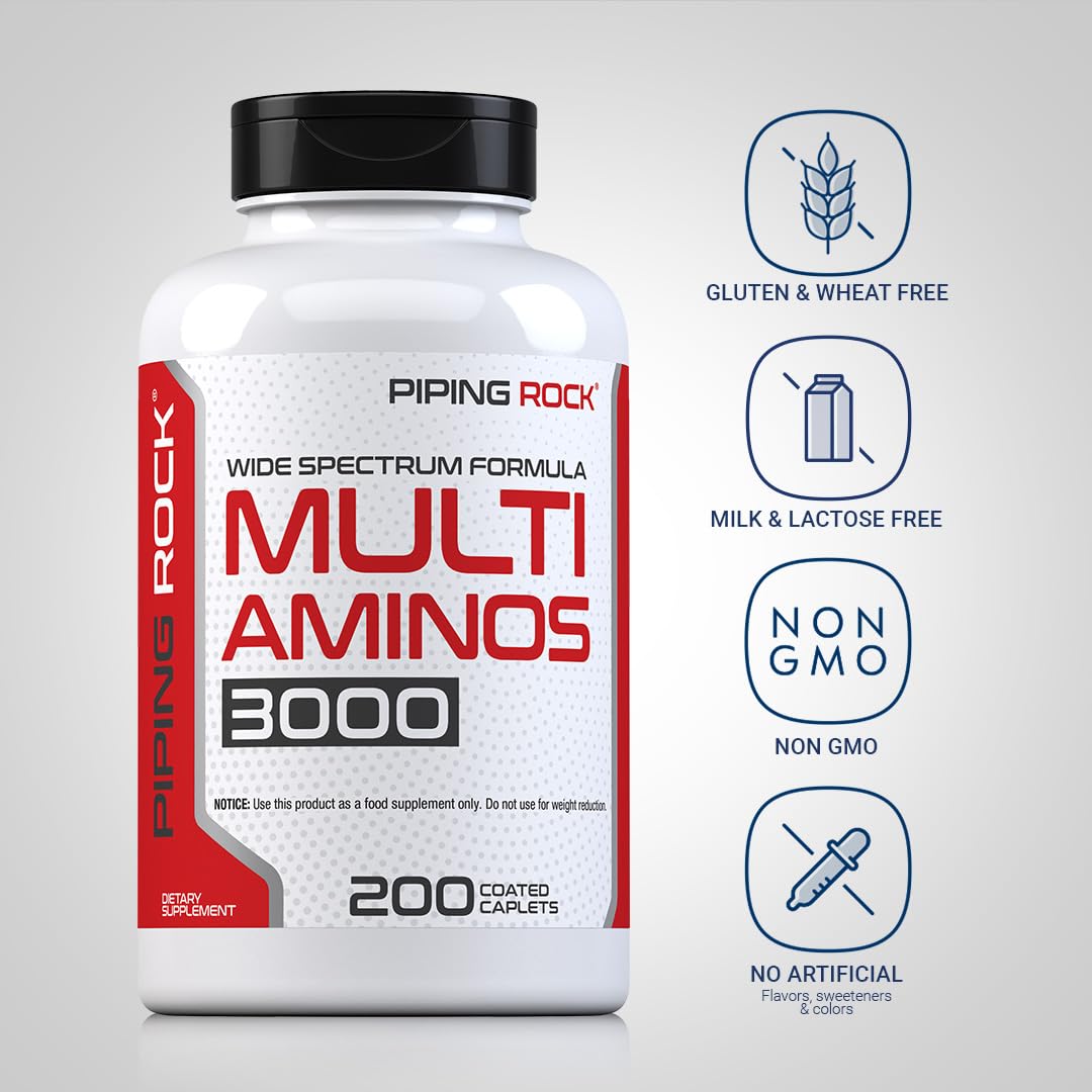 Piping Rock Non-GMO Gluten Free label on bottle highlighting purity and suitability.