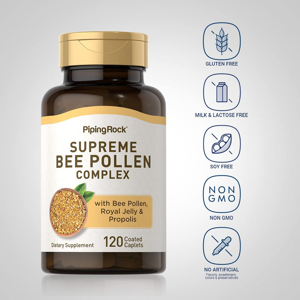 Piping Rock non-gmo gluten-free label highlights clean ingredients.