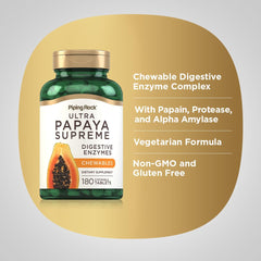 Piping Rock Non-GMO Gluten-Free Supplement designed for convenient daily digestion support.