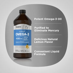 Piping Rock Omega-3 measuring spoon near bottle for convenient dosing
