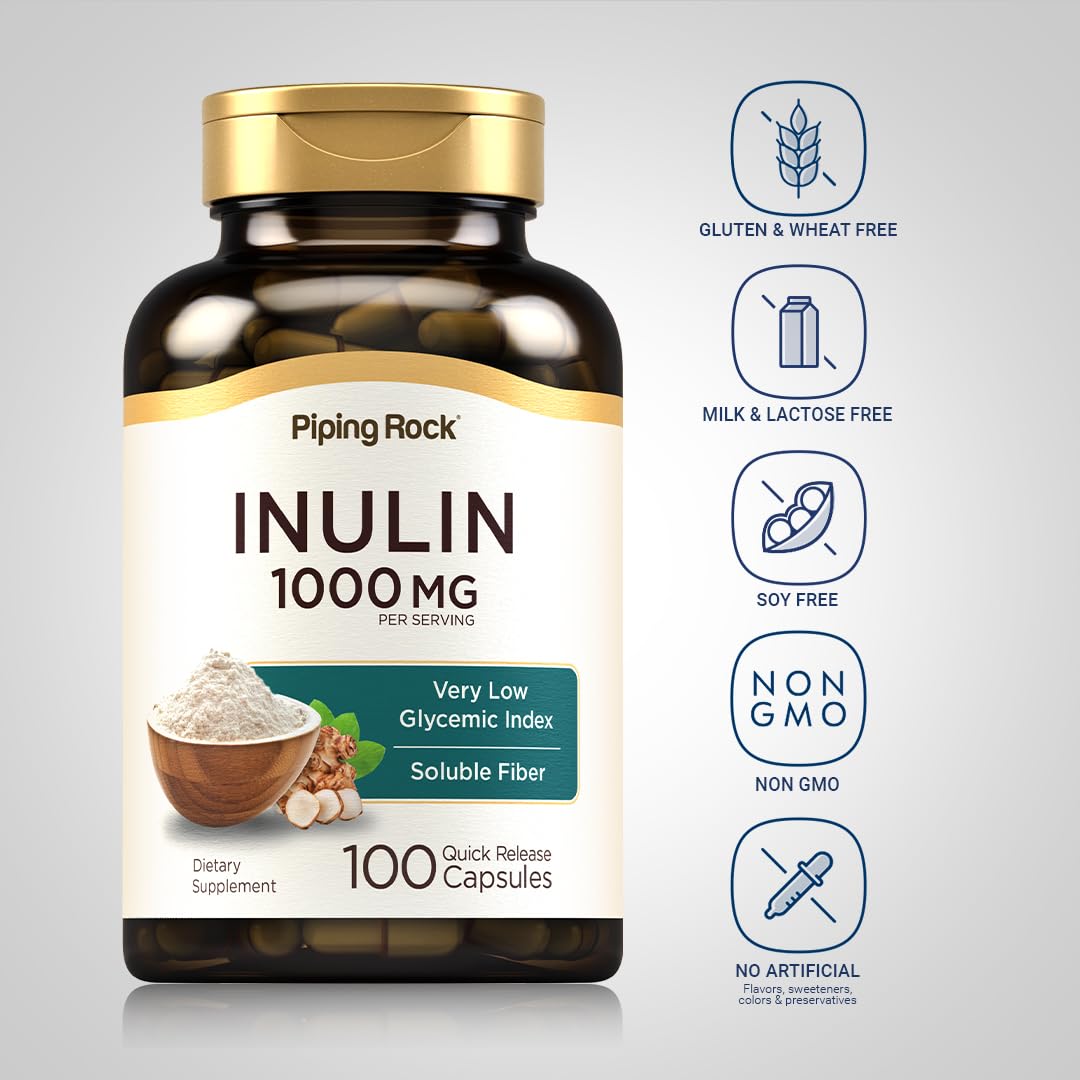 Serving size image for Piping Rock Organic Inulin Capsules to aid daily planning.