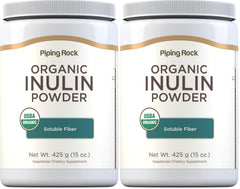 Piping Rock Organic Inulin Powder jar for daily fiber intake.