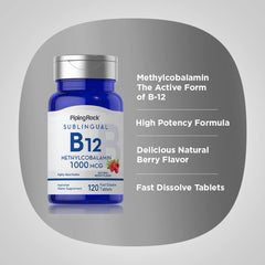 Two-pack of Piping Rock B12 sublingual bottles
