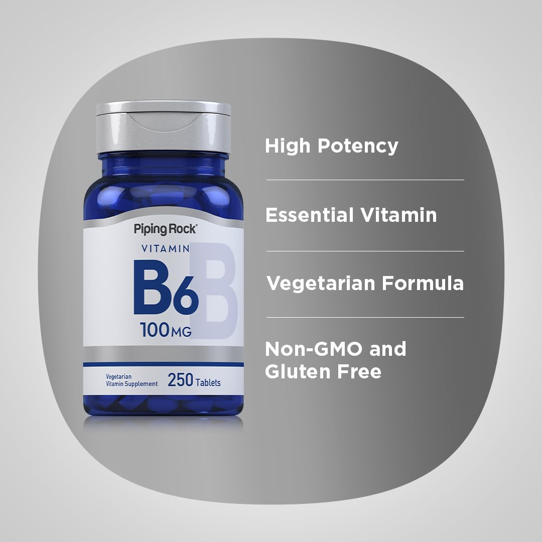 Piping Rock Pack of 2 Vitamin B-6 offers shared household supply.