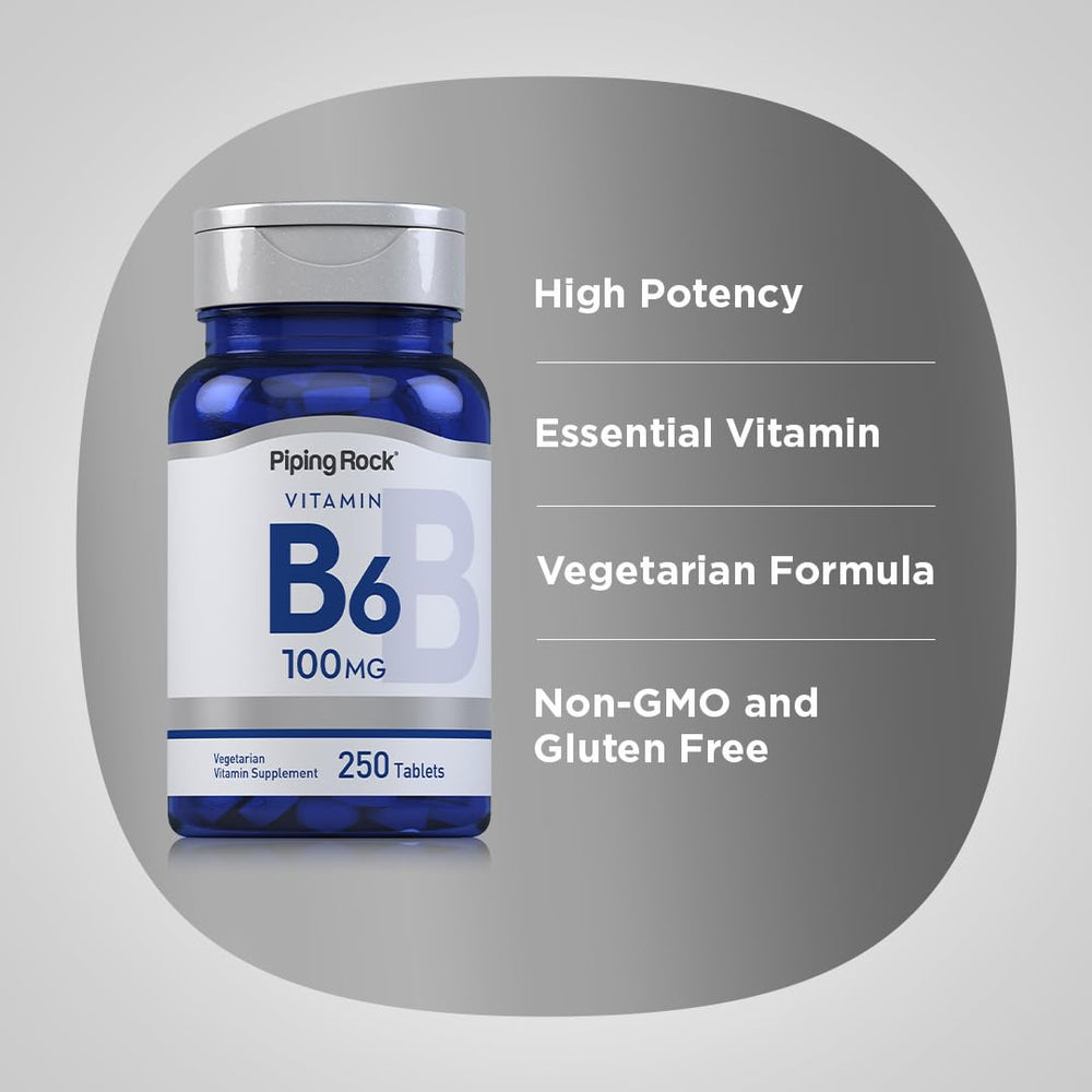 Piping Rock Pack of 2 Vitamin B-6 offers shared household supply.