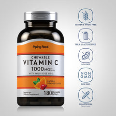 Piping Rock pack-of-2 Vitamin C chewables for value and convenience.