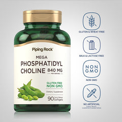 Two-pack of Piping Rock Phosphatidyl Choline bottles on shelf