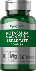 Piping Rock Potassium Magnesium Aspartate bottle for daily mineral support.