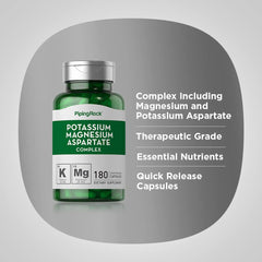 Piping Rock Potassium Magnesium Aspartate nutrition facts panel to estimate daily intake.