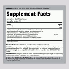 Close-up of Piping Rock Probiotic Acidophilus capsules highlighting easy to swallow design.