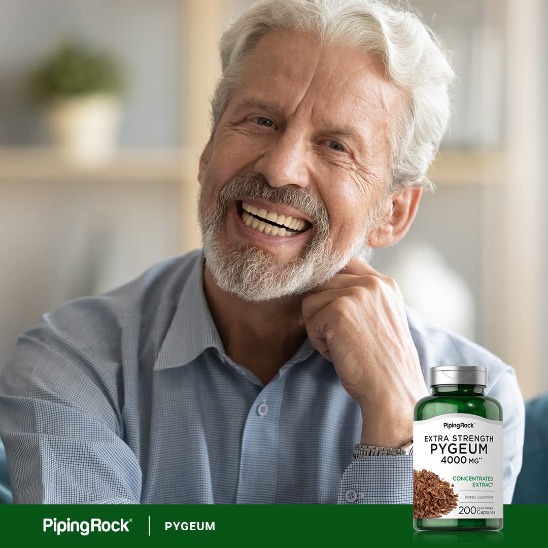 Piping Rock Pygeum 4000 mg bottle showing non-soy ingredient safety