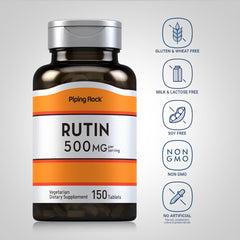 Piping Rock Rutin 500mg tablets per pack image, 150 tablets in view.