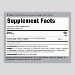 Piping Rock Shilajit bottle close-up showing 2000mg potency.