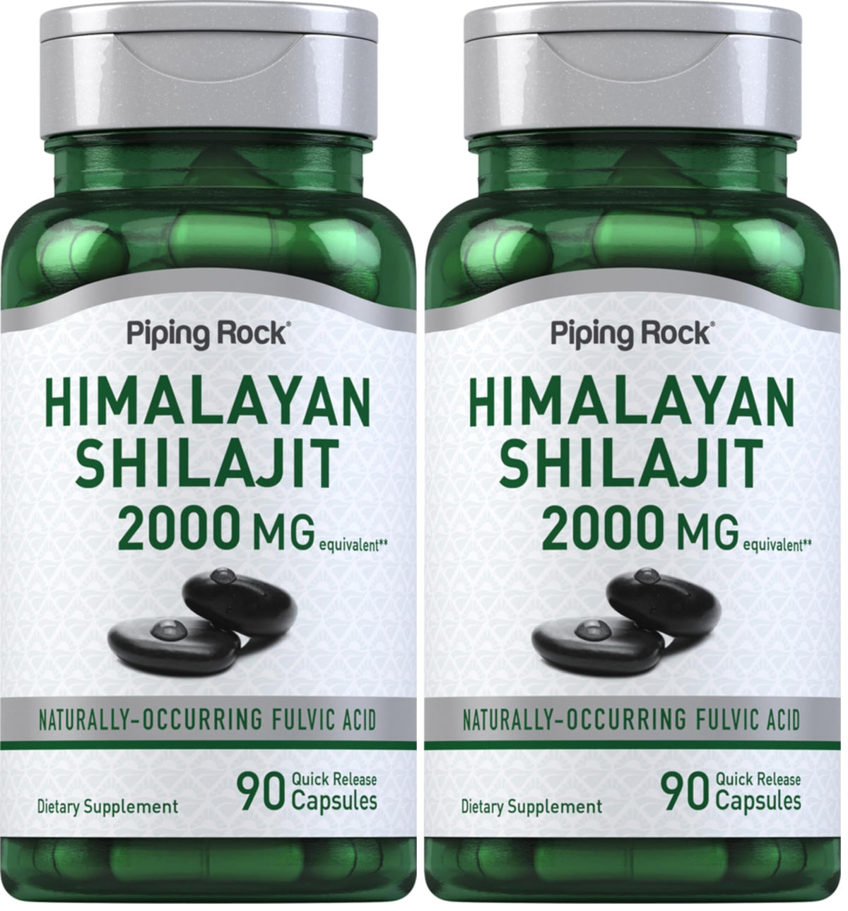 Piping Rock Shilajit bottle front view for daily vitality.