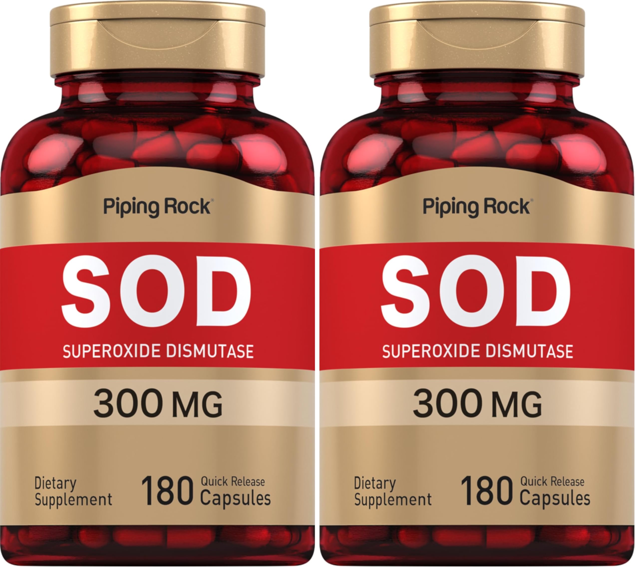 Piping Rock SOD supplement bottle front view for daily wellness