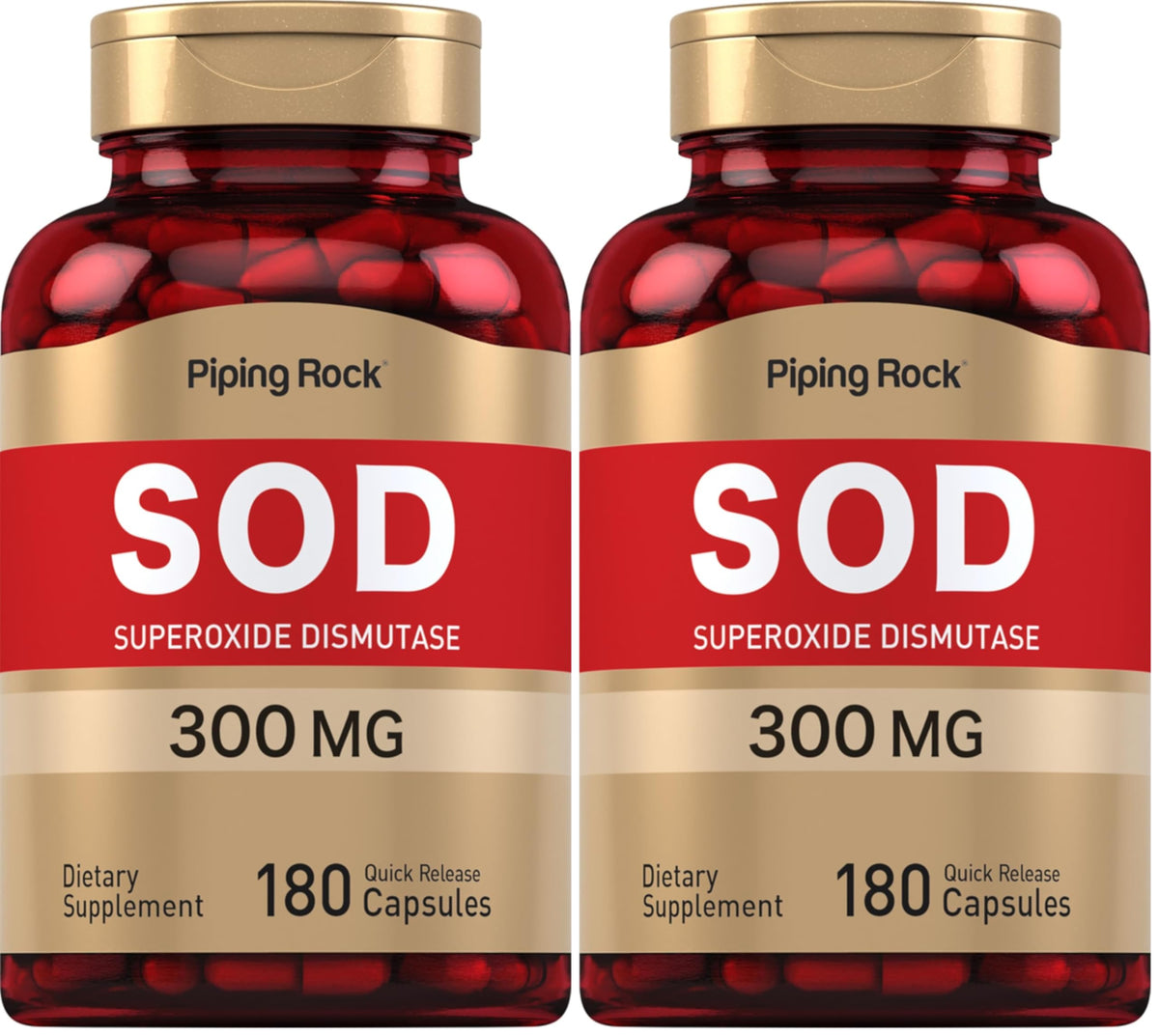 Piping Rock SOD supplement bottle front view for daily wellness