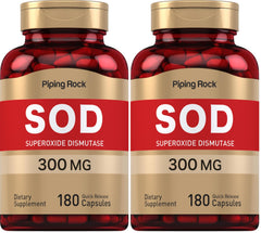 Piping Rock SOD supplement bottle front view for daily wellness