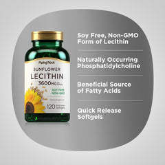 Piping Rock Sunflower Lecithin softgel two-pack display for value.