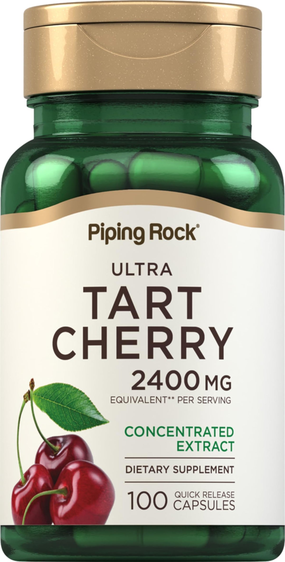Piping Rock Tart Cherry capsules bottle front for daily wellness