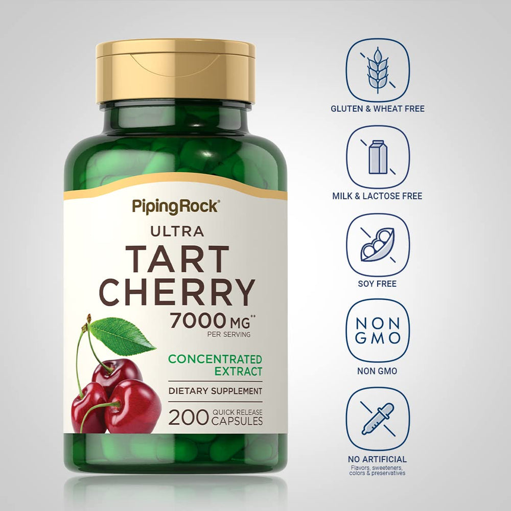 Piping Rock Tart Cherry Extract capsules pour for quick-release daily use