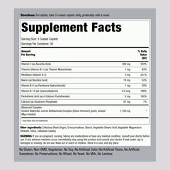 Piping Rock tinnitus supplement bottle close-up showing vegetarian, non-GMO, gluten-free label.