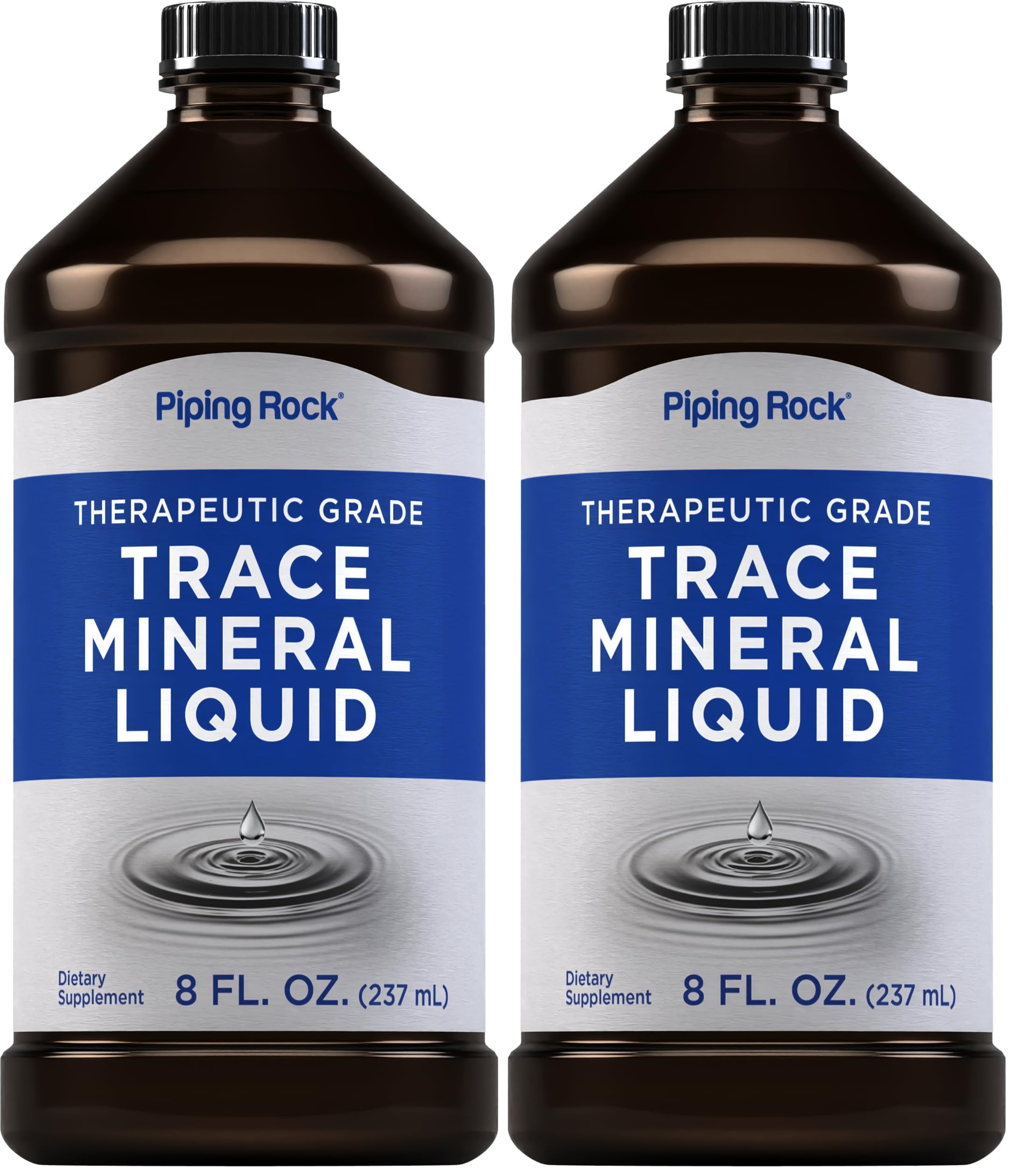 Piping Rock Trace Mineral Liquid 8oz bottle shown for daily mineral support