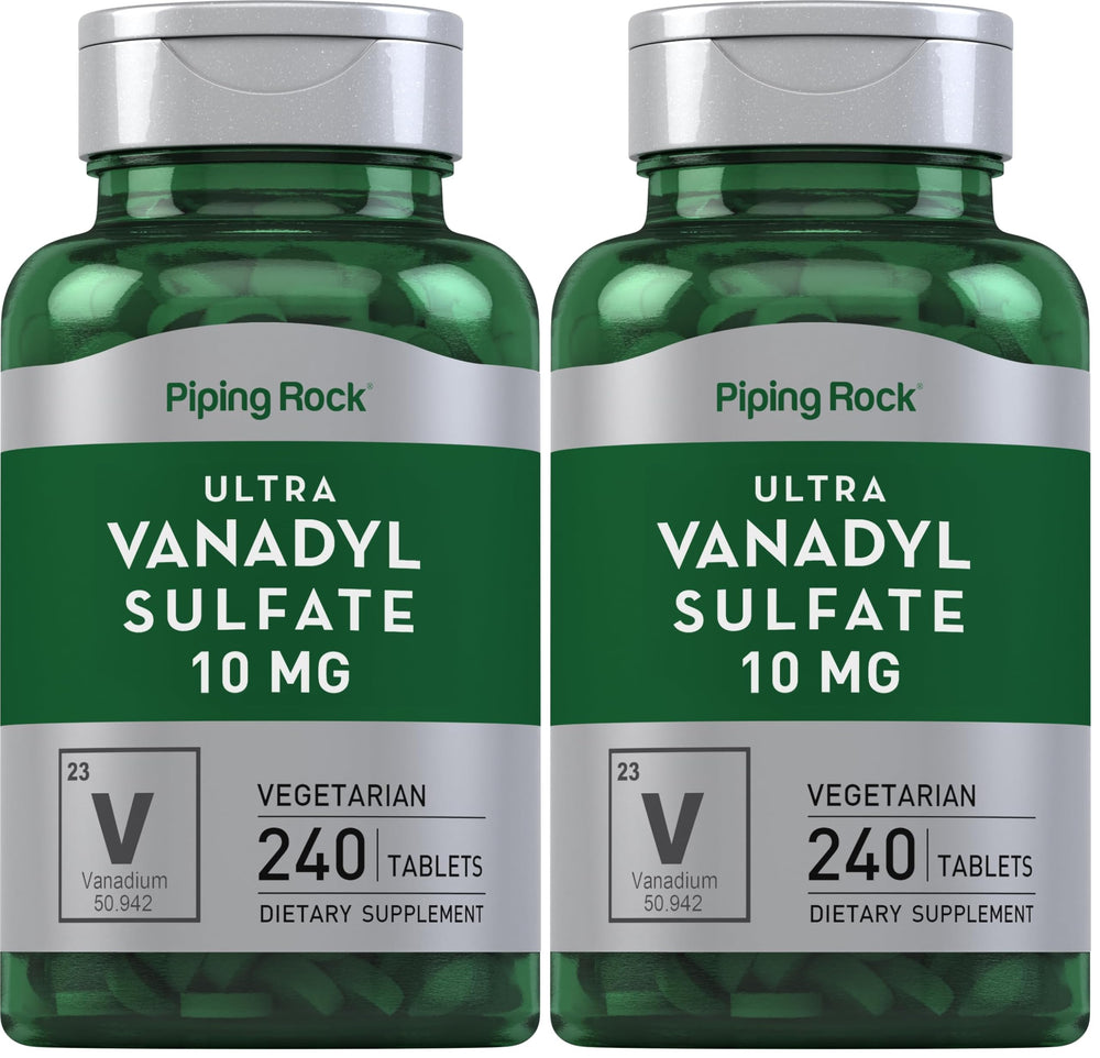 Piping Rock Vanadyl Sulfate 10 mg bottle for convenient daily use