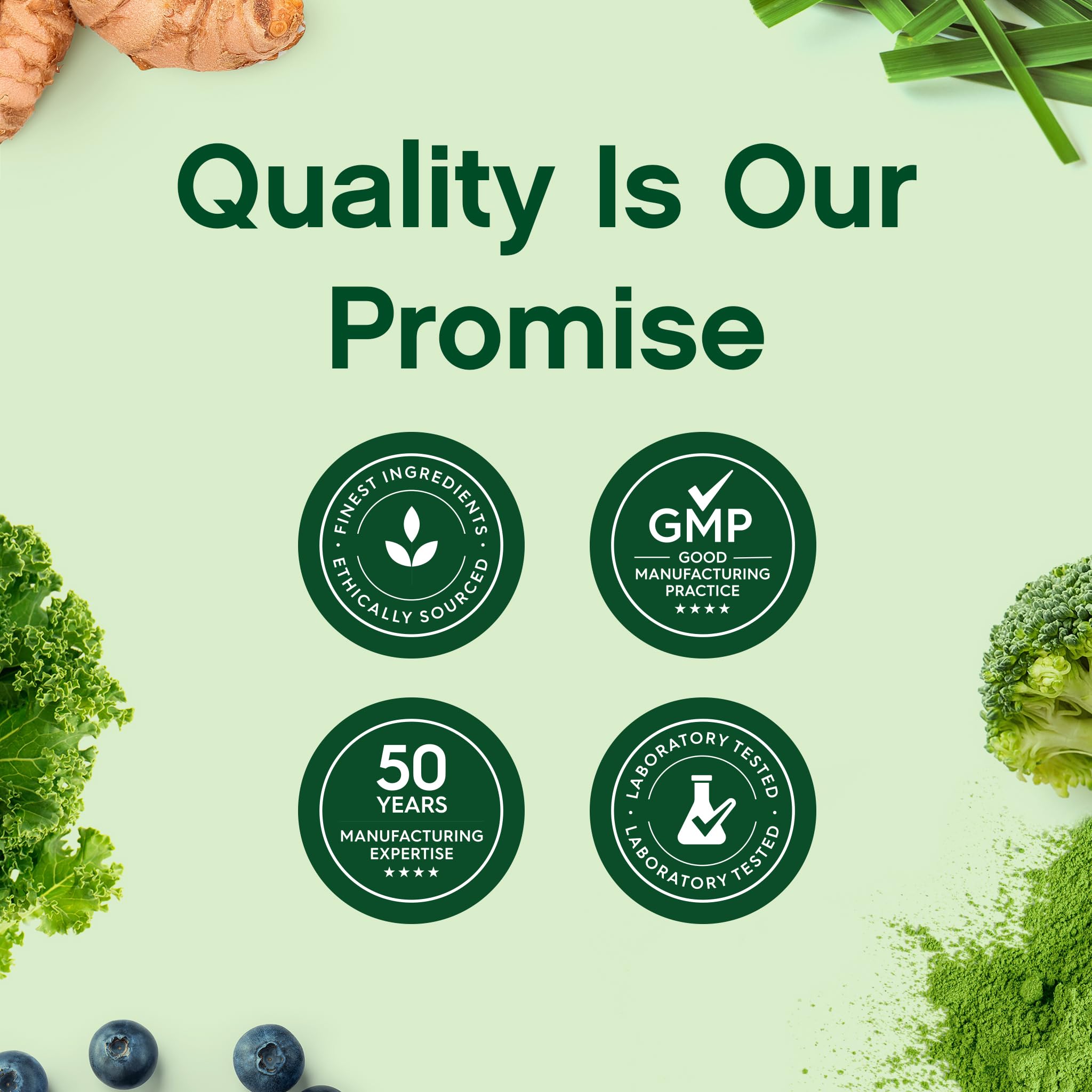 One scoop daily provides a green nutrition boost for the day.