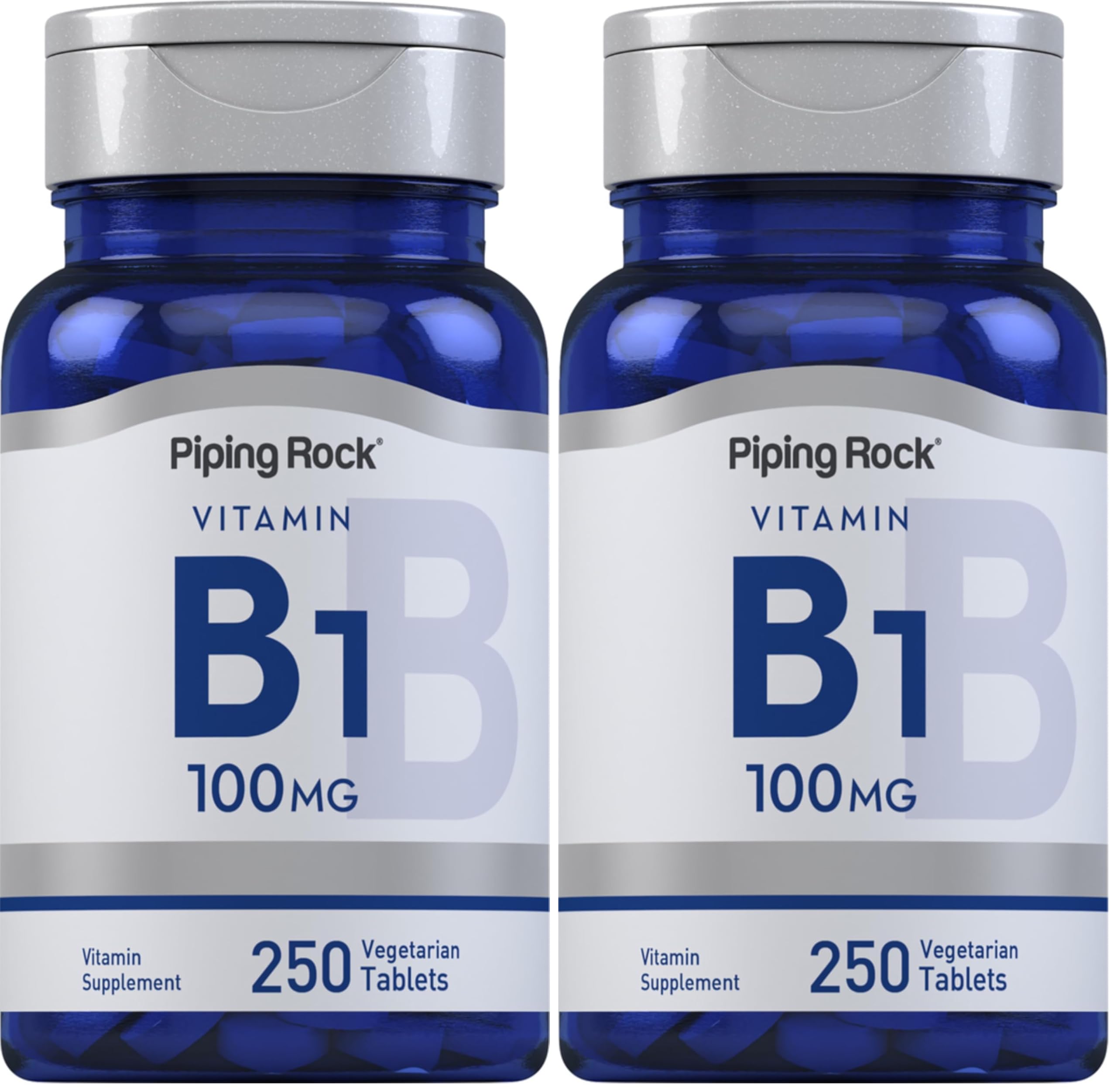 Piping Rock Vitamin B1 100mg bottle front for daily energy support
