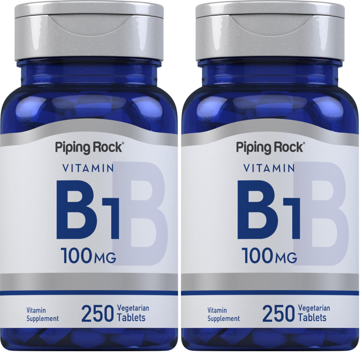 Piping Rock Vitamin B1 100mg bottle front for daily energy support