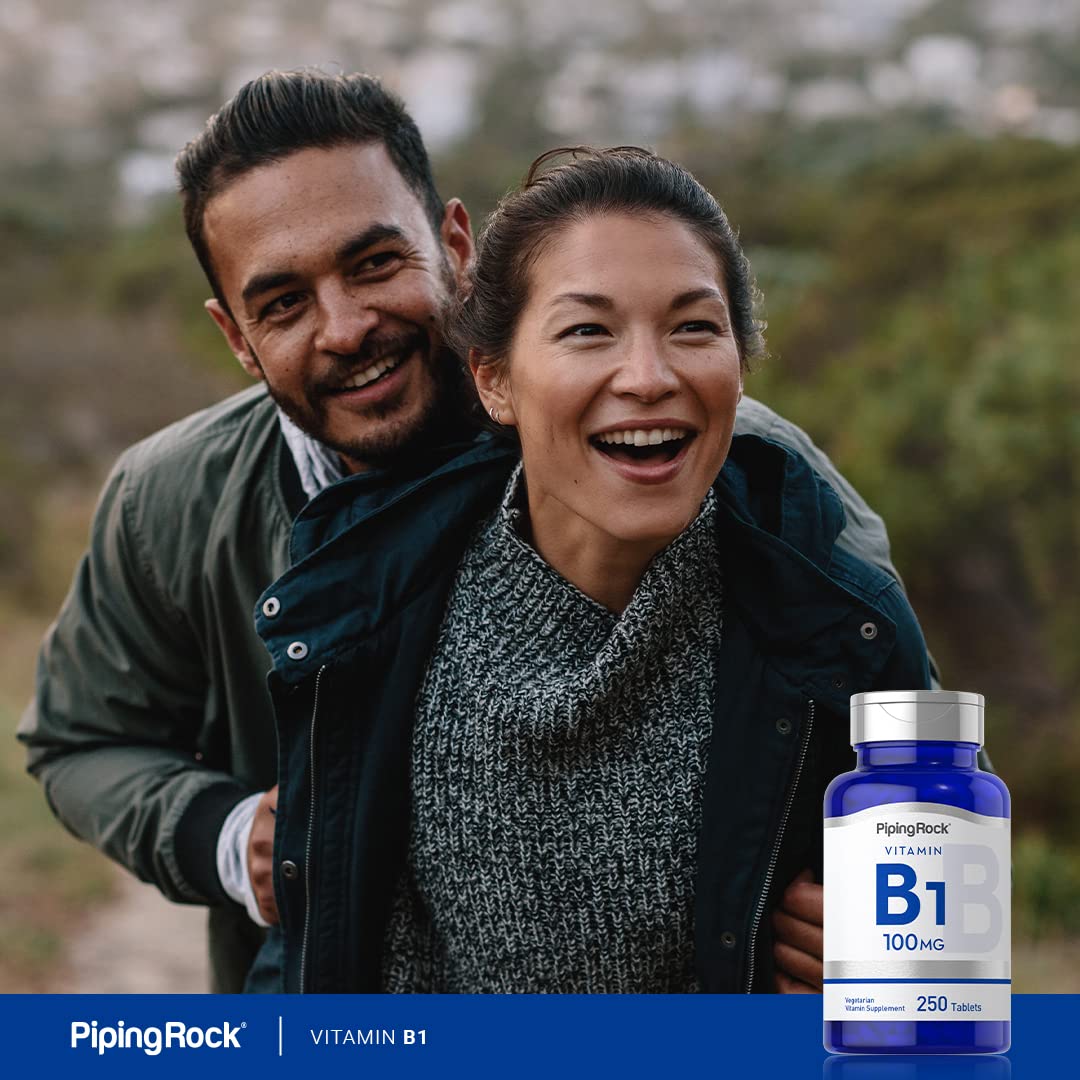 Piping Rock Vitamin B1 100mg tablets gluten-free icon for allergy-friendly use