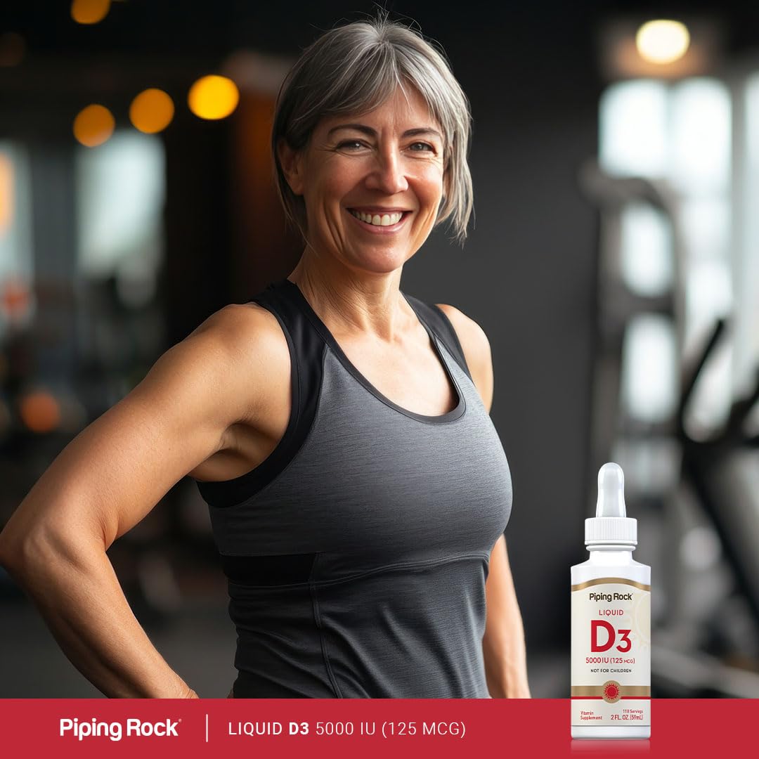 Lab-tested seal on Piping Rock Vitamin D3 Liquid packaging