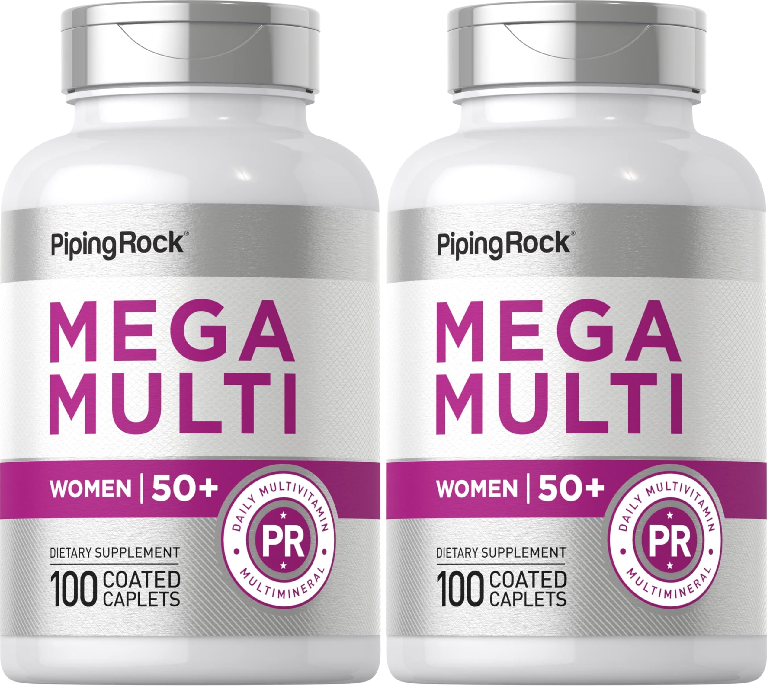 Piping Rock Women's Multivitamin 50+ bottle front view for daily wellness