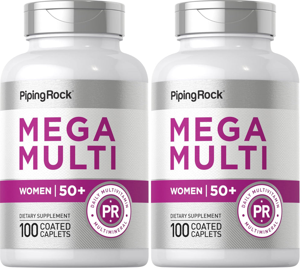 Piping Rock Women's Multivitamin 50+ bottle front view for daily wellness