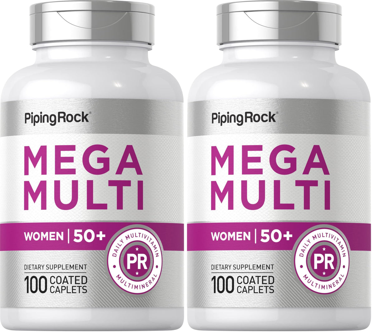 Piping Rock Women's Multivitamin 50+ bottle front view for daily wellness
