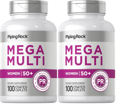 Piping Rock Women's Multivitamin 50+ bottle front view for daily wellness